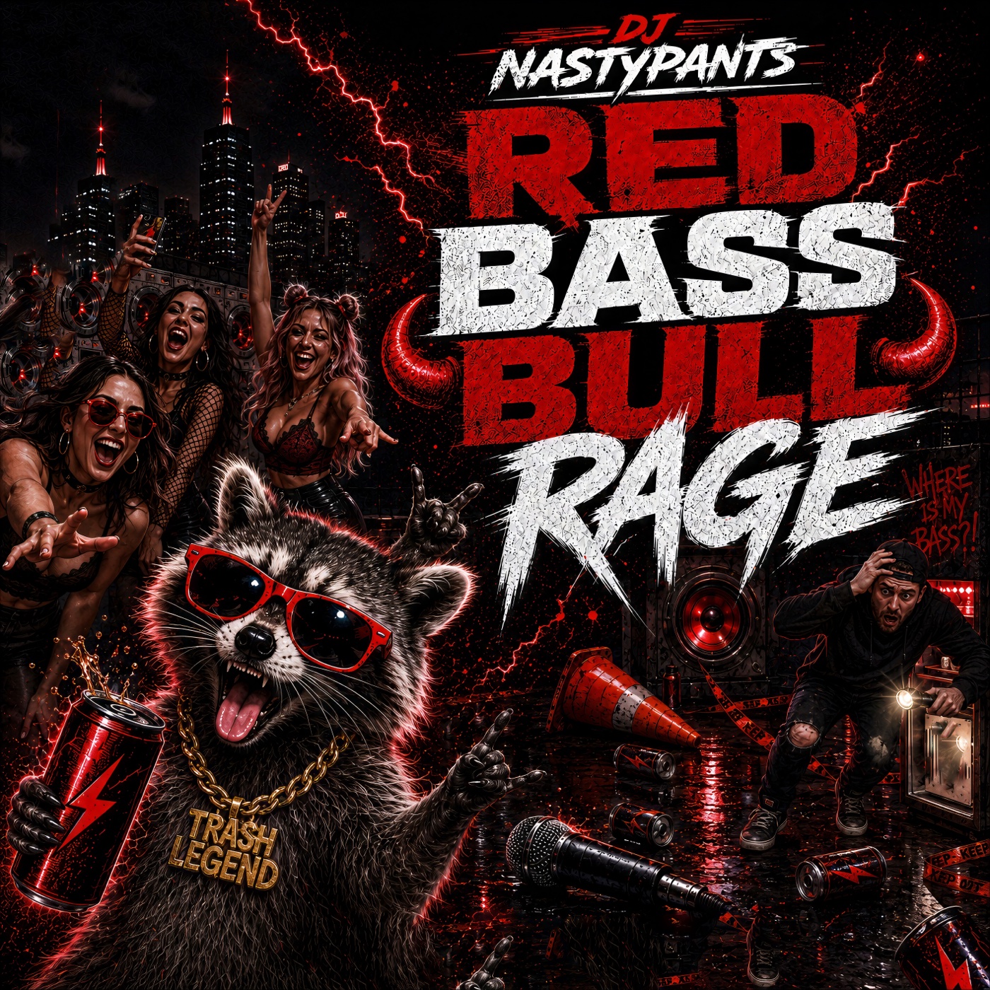 Red Bass Bull Rage by DJ Nastypants single cover